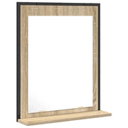 Specchio da Bagno | Specchio decorativo con lo scaffale Nero 50 x 12 x 60 cm