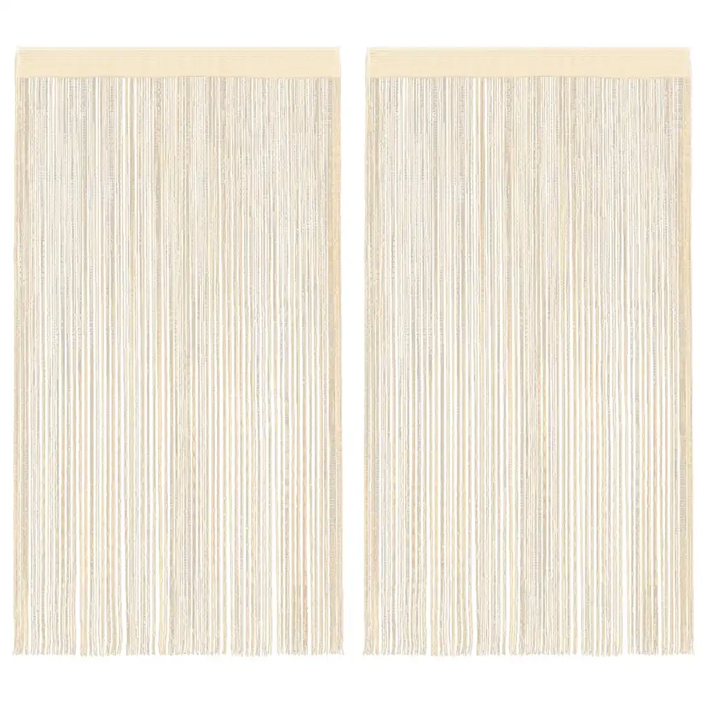 2 Pz Tende a Fili 140x250 cm Crema cod mxl 69819