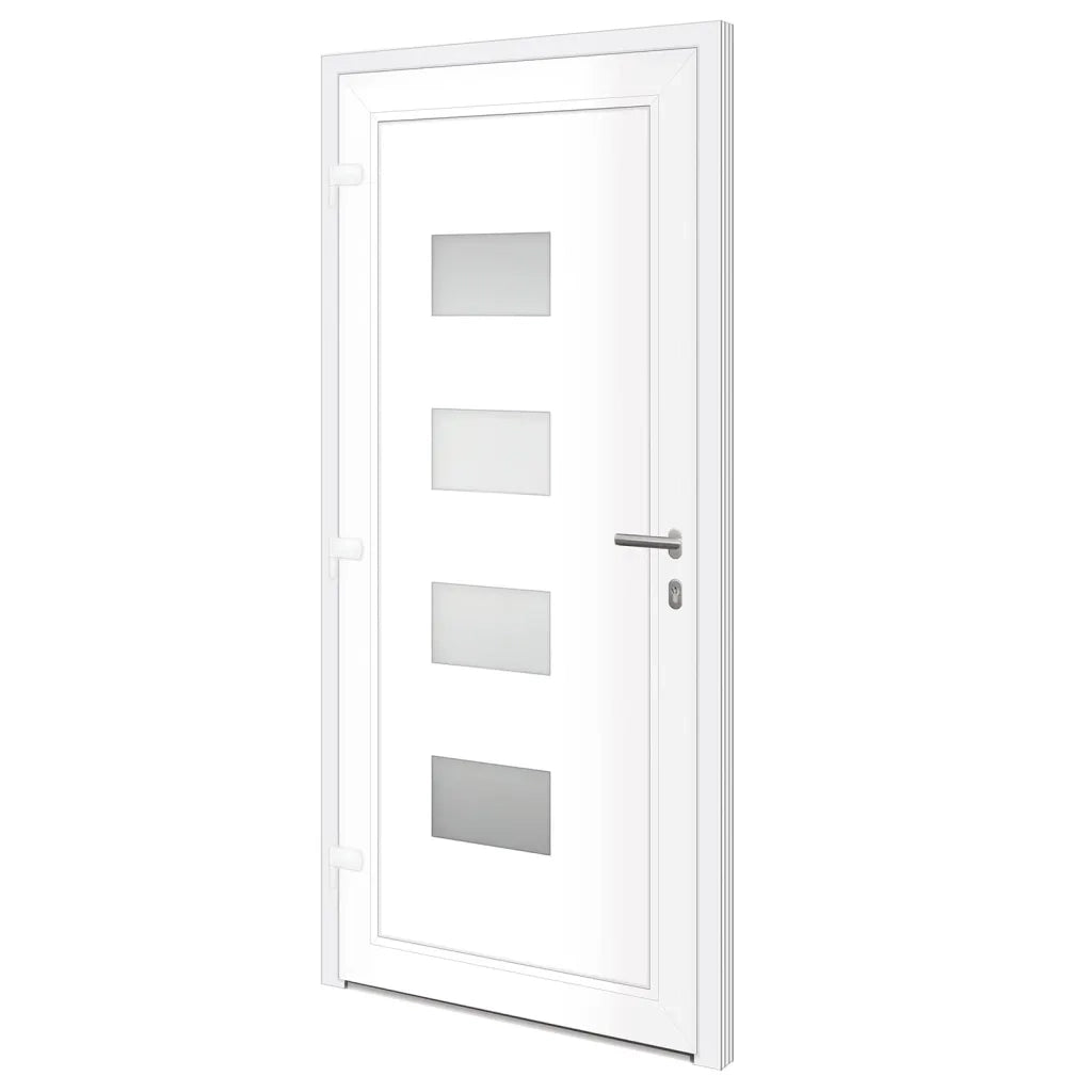 Porta Ingresso Antracite 100x210 cm in Alluminio e PVC