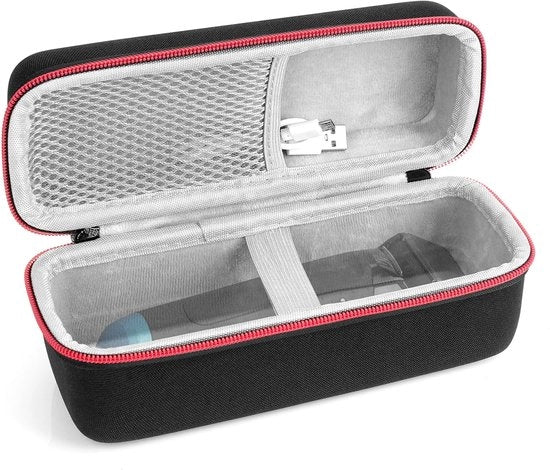 Tas di viaggio rigida con chiusura a doppio scollo - Nero - Accessori per la rasatura - Contenitore per rasatrici e lama per rasoio - Tas di viaggio rigida con doppio scollo a chiusura a zip - Nero