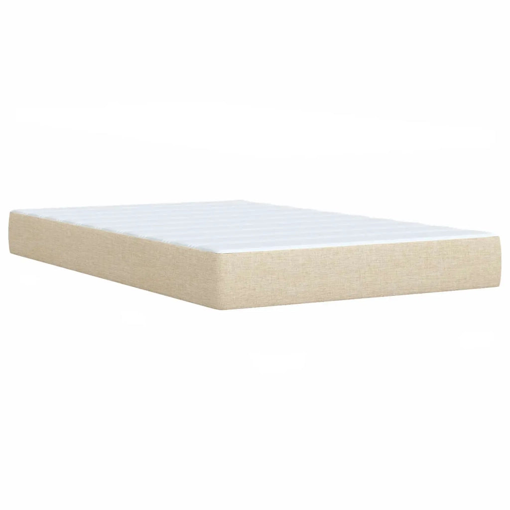 Letto box spring con materasso Crema 120 x 200 cm Tessuto 3455327