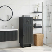 Mobiletto da Bagno EDE Nero 30 x 31 x 80 cm 895946