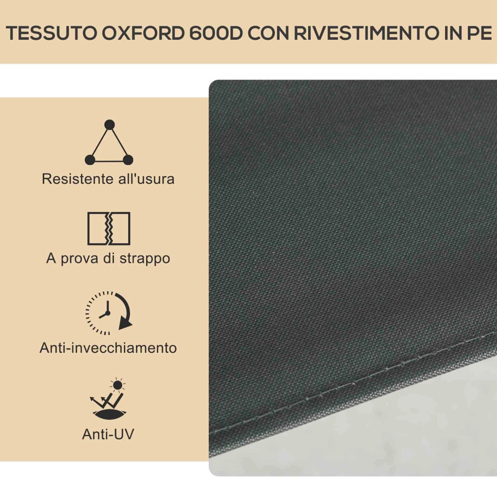 Sedia da pranzo pieghevole con braccioli ¨C Minimal ¨C Tessuto Oxford grigio e acciaio