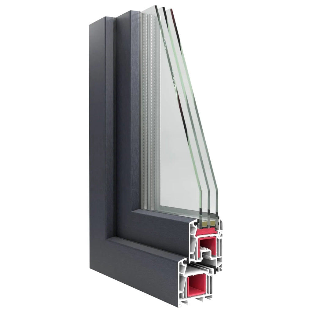 Finestra per Soffitta RISOR 50 x 50 cm PVC e Vetro Antracite 42047308