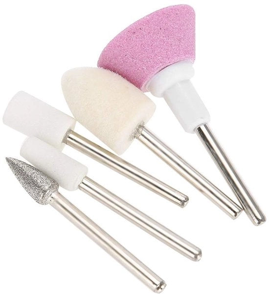 Set di punteruoli per unghie da 5 pezzi - Punteruoli per unghie professionali - Punteruoli in gomma siliconica - Set di punteruoli per unghie - Manicure/Pedicure - Utilizzo multifunzionale - Set di punteruoli per unghie