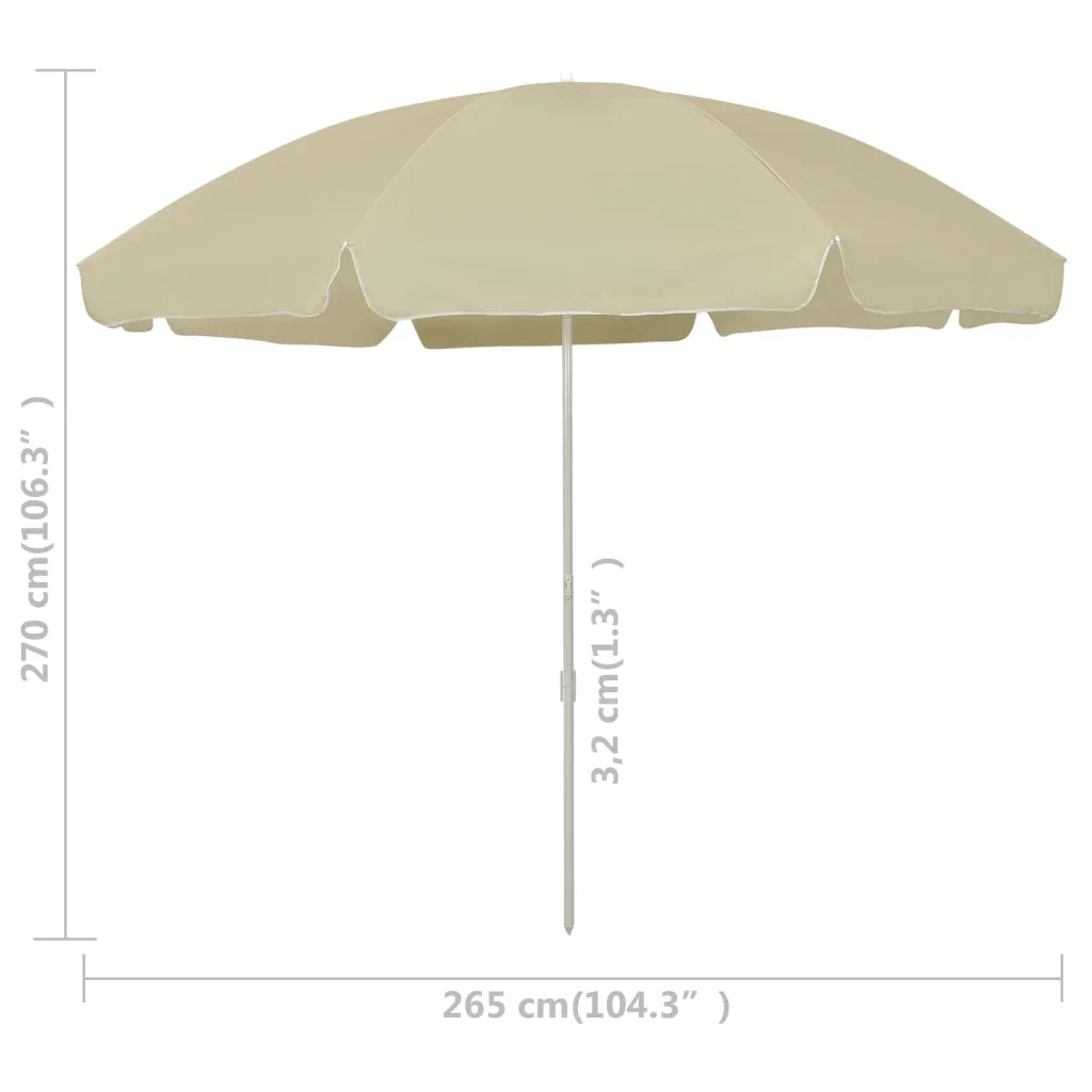 Ombrellone da Spiaggia Giallo Sabbia 300 cm 314707