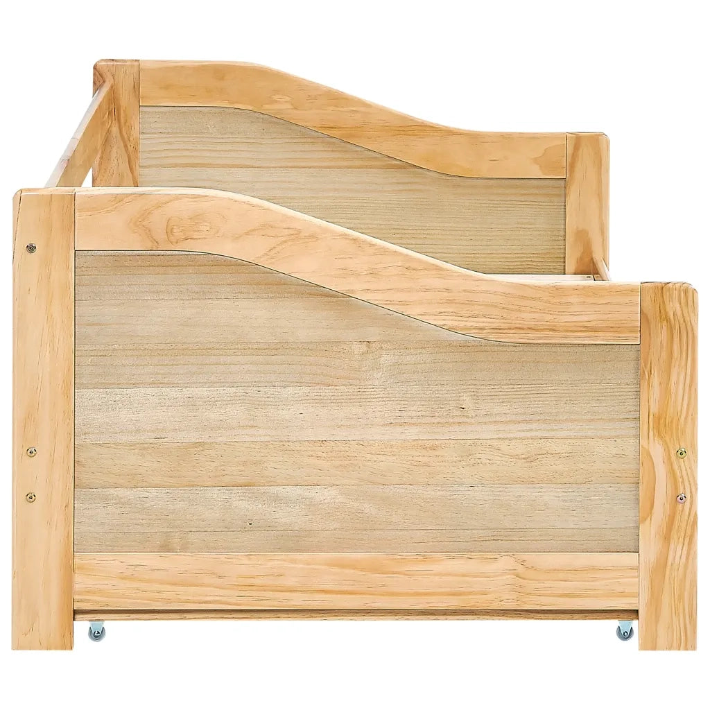 Divano Letto a Scomparsa senza Materasso Pino Bianco 90x200 cm