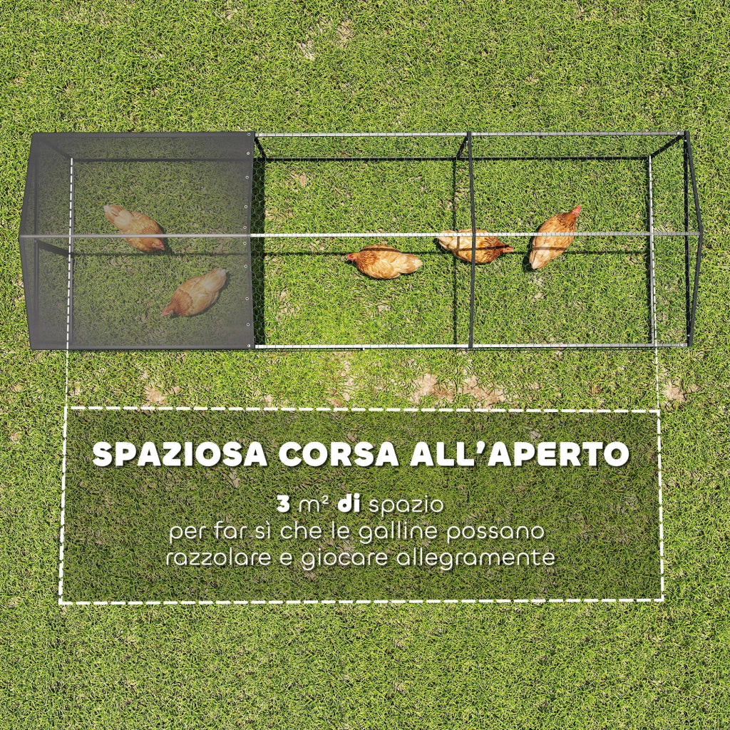 Pollaio per Galline ¨C Minimal ¨C Acciaio Zincato 3x1x1m