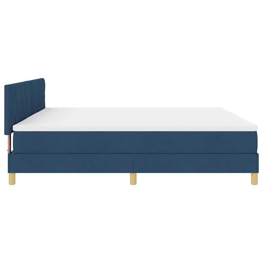 Letto a Sorgente LED con strisce LED Blu 200 x 200 cm Tessuto 3342547