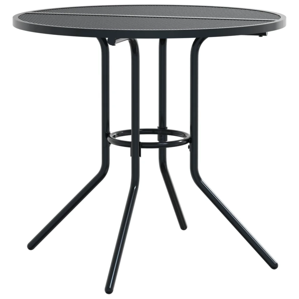 Set Sedie Giardino Reclinabili 3 pz | Sedie da Esterno Antracite Acciaio Verniciato