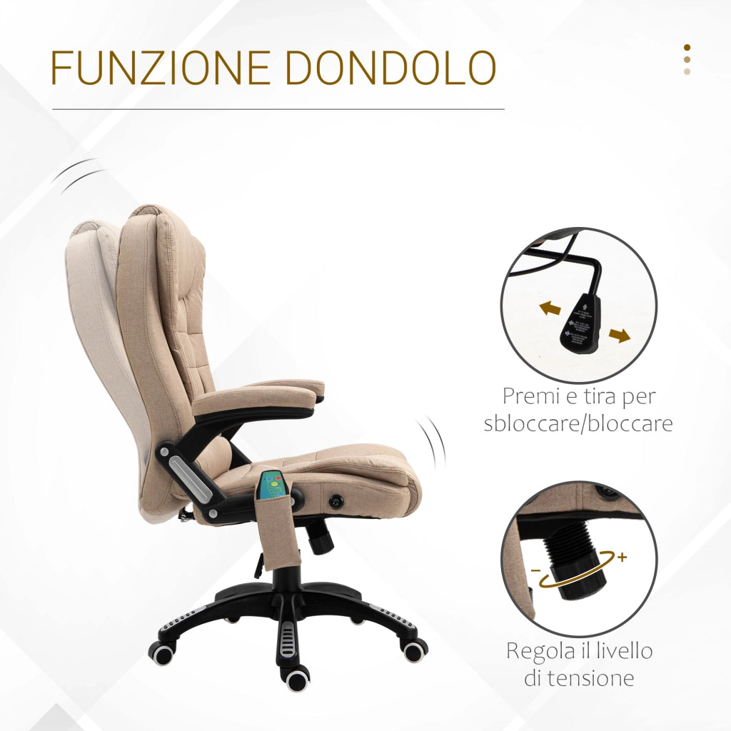 Poltrona Massaggiante Elettrica Reclinabile ¨C Minimal ¨C Beige