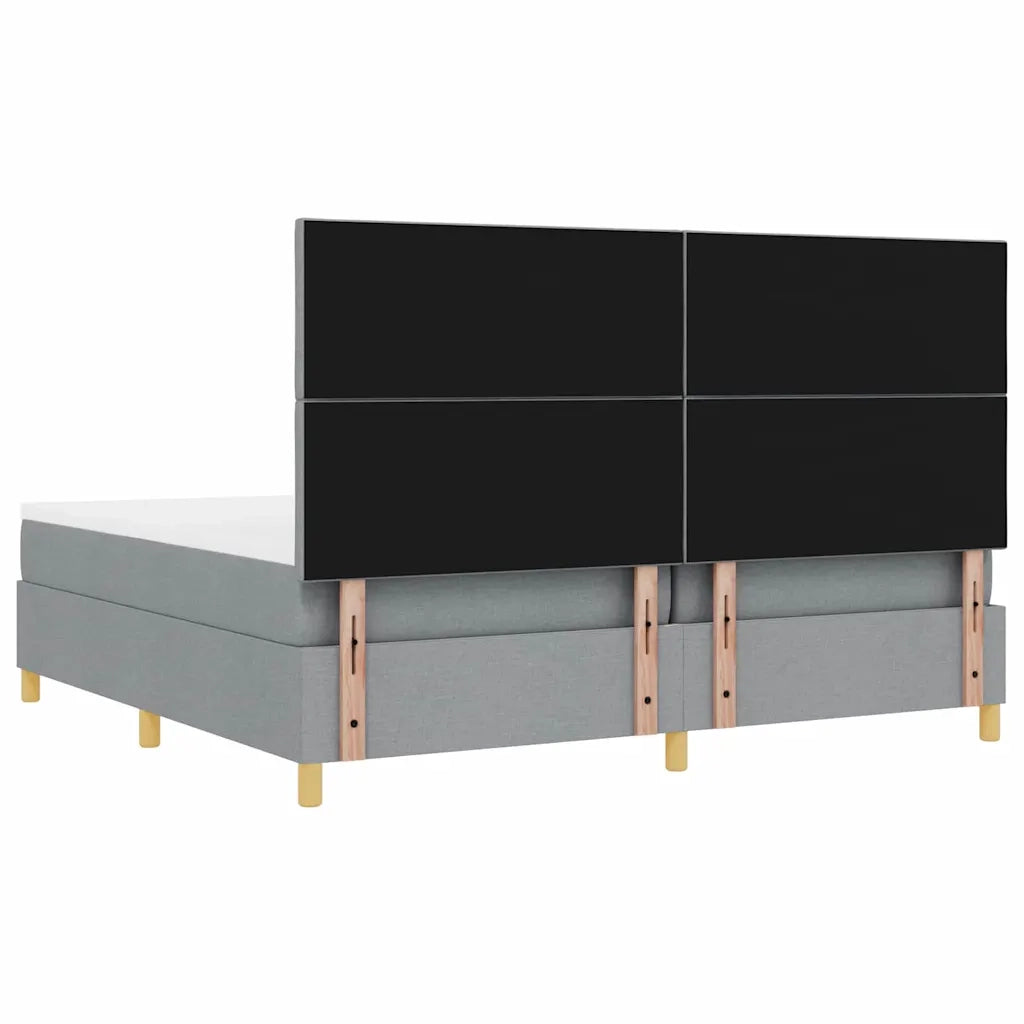 Letto a molle con materasso Grigio chiaro 200 x 200 cm Tessuto 3339721