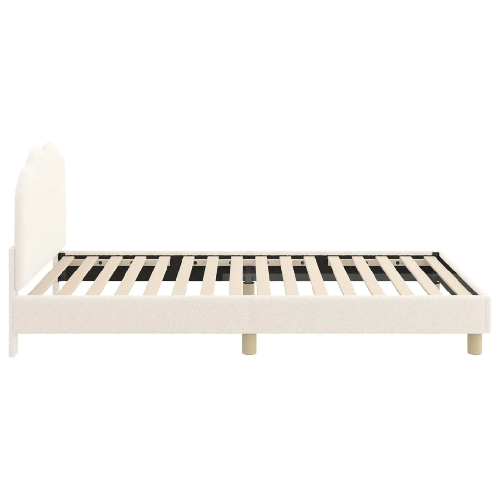 Struttura letto bambini con testata Crema 90 x 190 cm 42010973