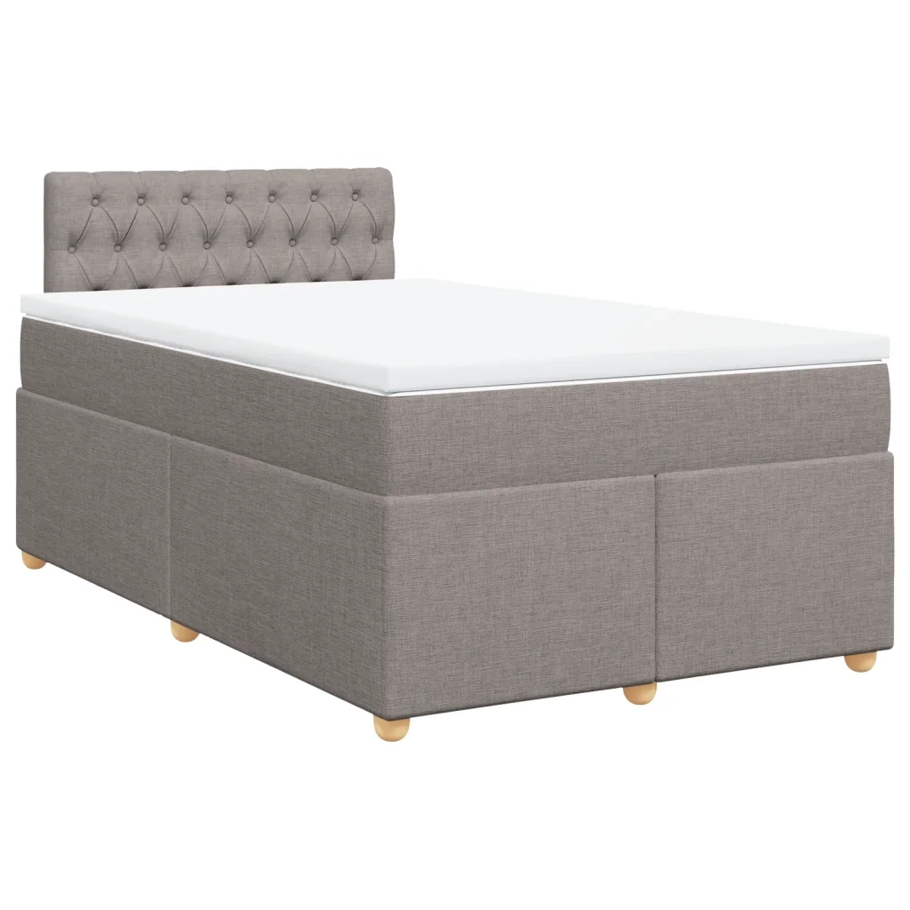 Giroletto a Molle con Materasso Tortora 120x200 cm in Tessuto 3288958