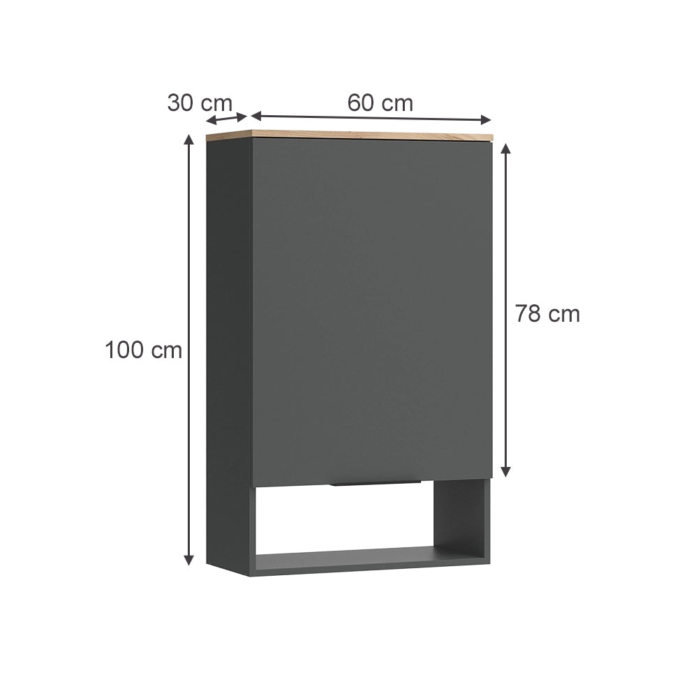 Vicco Credenza Antracite con porta