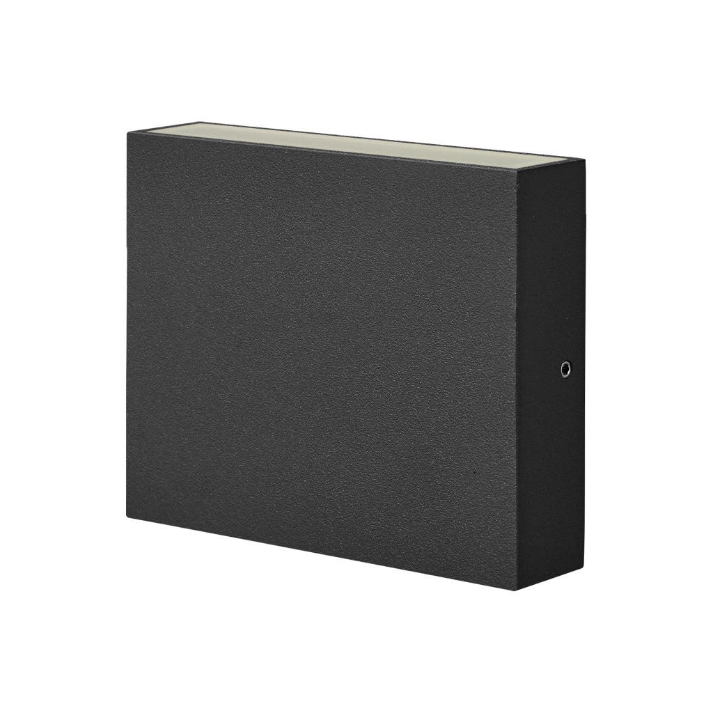 Applique esterno LED doppio quadrato nero Chicago Polux