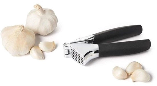 Strumento per l'aglio - Strumento per la zenzero - Strumento per la cucina - Raschietto per l'aglio - Argento/Nero