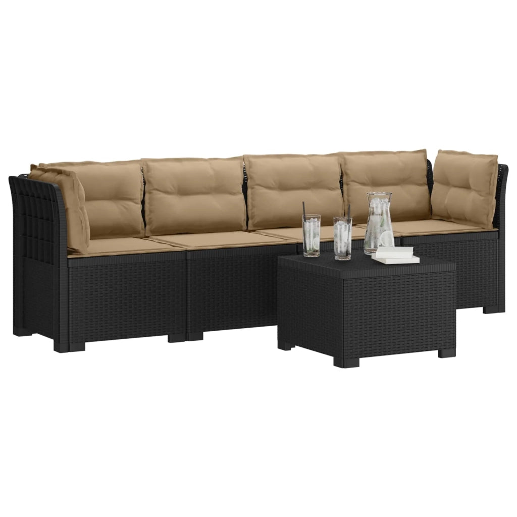 Divano da Giardino a 4 Posti con Cuscini in Stile Rattan PP 3443872