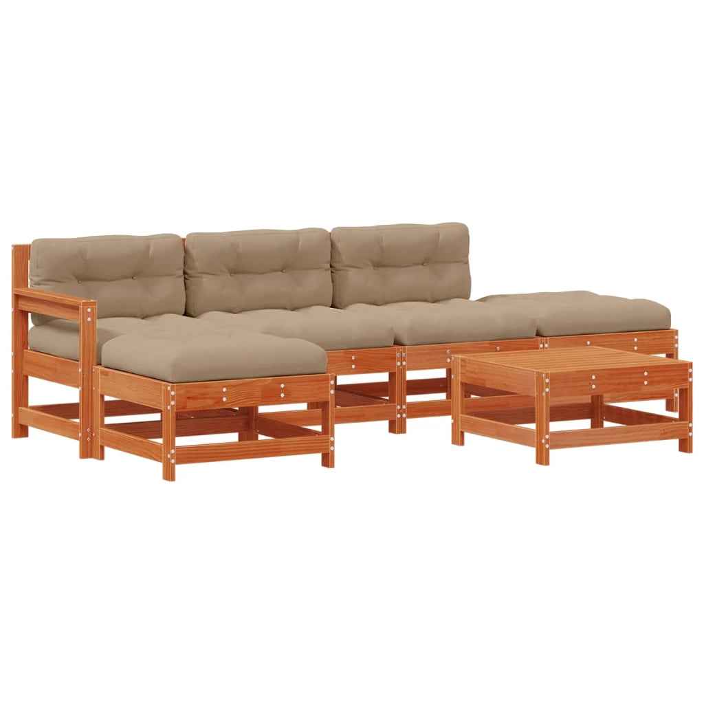 Set Lounge da Giardino 6 pcs Marrone Cerato 3418109
