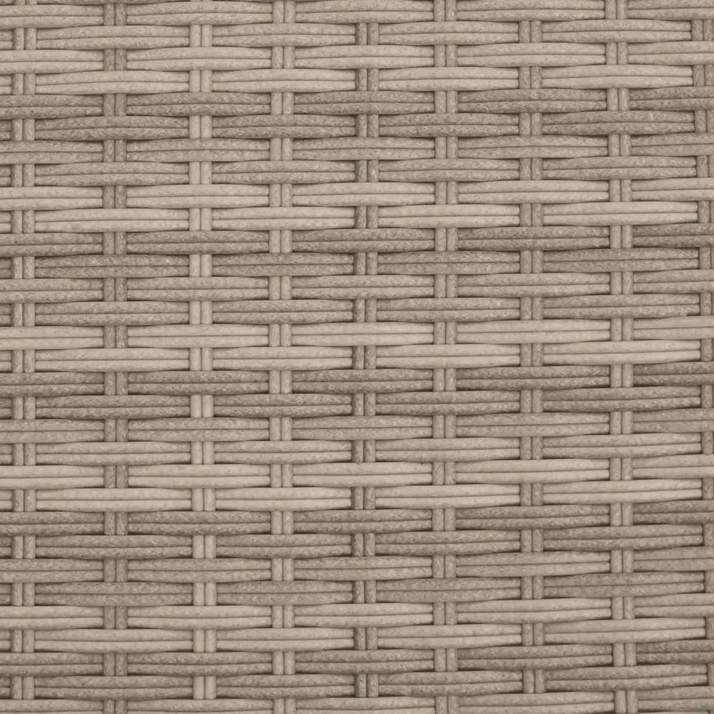 Divano da Giardino 2 Posti con Sgabelli-Sofa da Giardino-Divano da esterno Grigio Chiaro Polyrattan