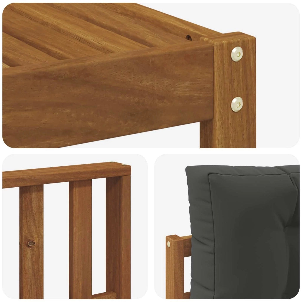 Set di divani da esterno con cuscino 5 pcs Naturale e Antracite 3367435