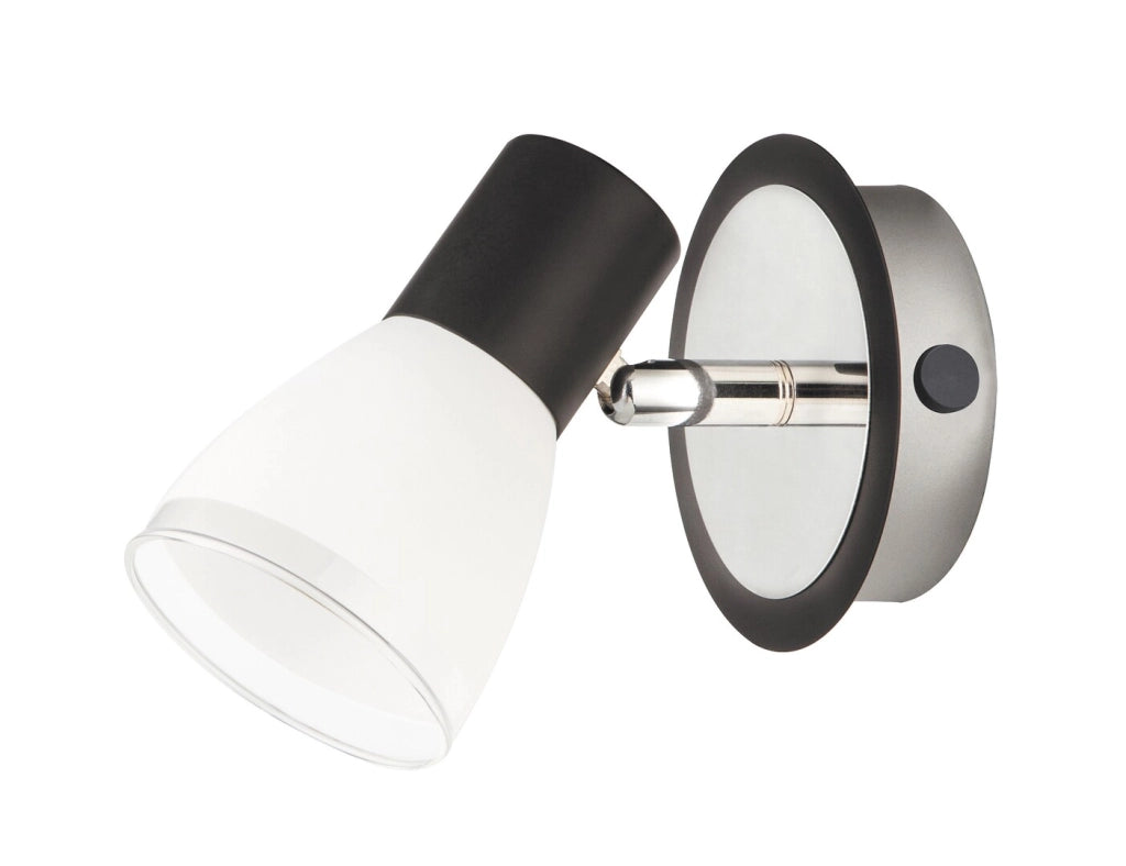 Applique Rabalux Ati 5976 nera E14 con interruttore