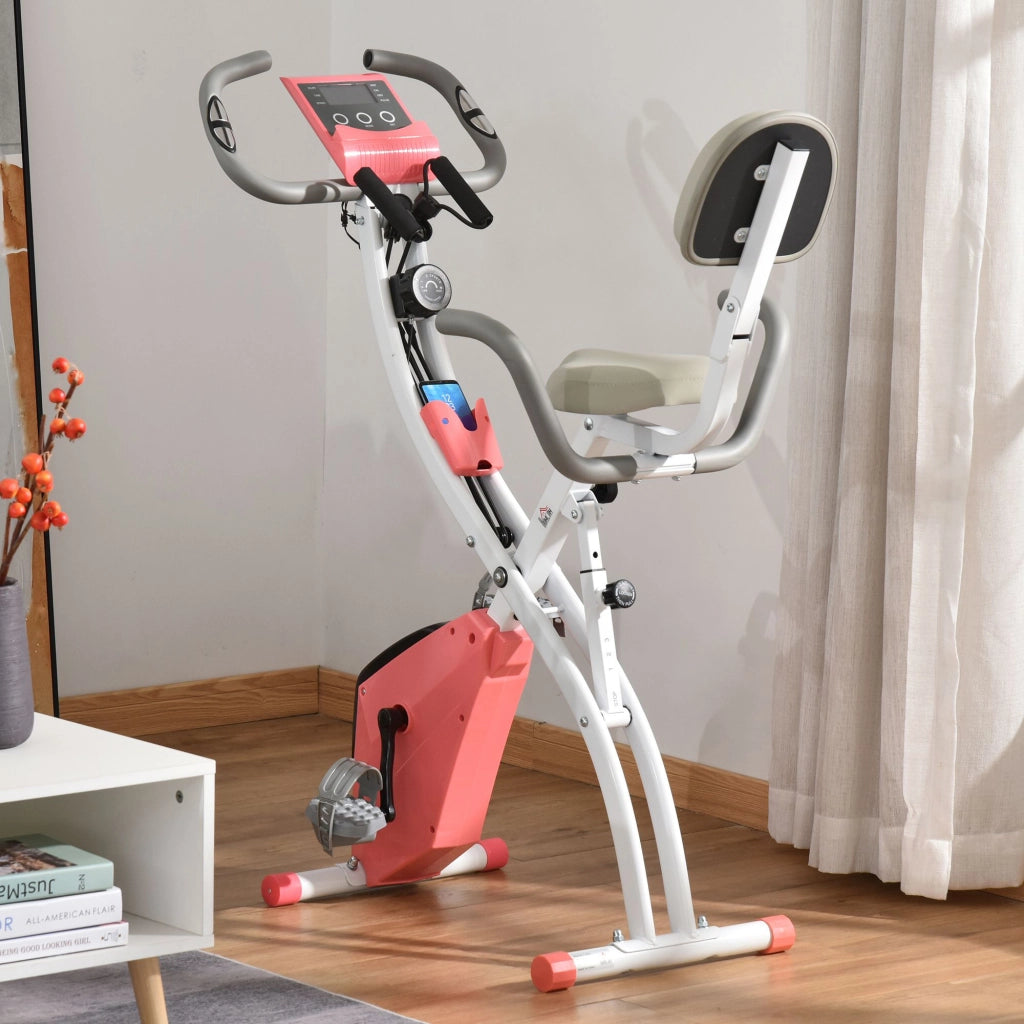 Bicicletta da camera pieghevole con display LCD e 8 livelli di resistenza magnetica ¨C Minimal ¨C Grigio