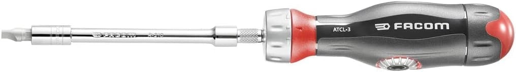 Composizione di cacciaviti 3 in 1 protwist multilame a doppio cricchetto con composizione di prese da 1/4" manico ergonomico bi-materiale, cricchetto 45 denti di alta qualità, 12 pezzi
