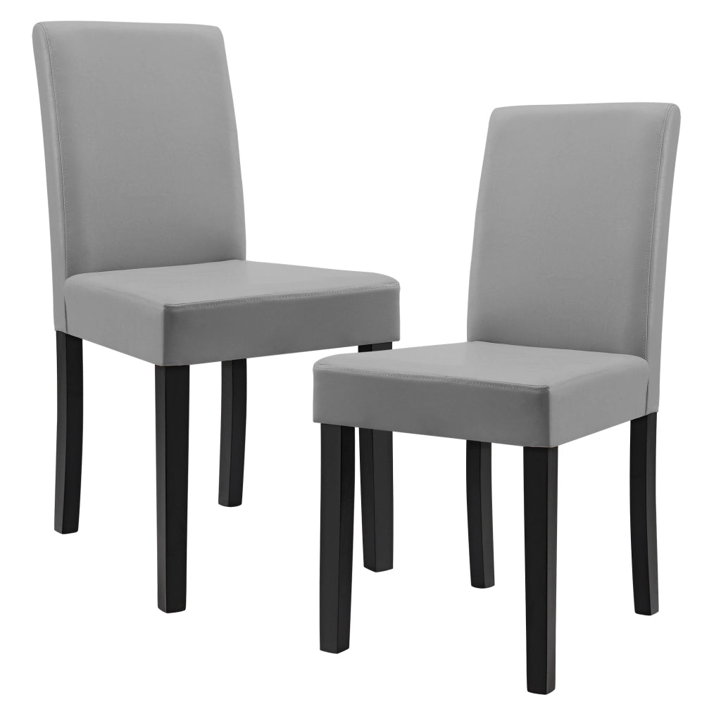 Set Hamburg di 2 Sedie Imbottite da Sala - Grigio Chiaro [en.casa]