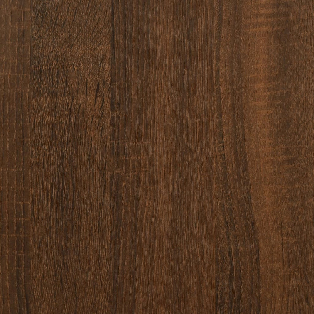 Scrivania angolare postazione computer scrivania da studio rovere 200 x 50 x 76 cm legno ingegnerizzato marrone 02_0023677