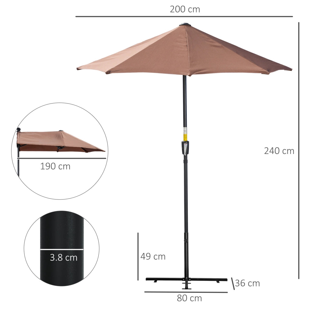 Ombrellone da giardino ¨C Minimal ¨C grigio 200x200 cm