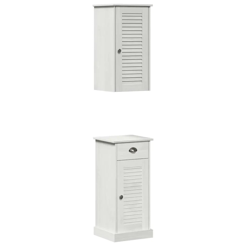 Mobile da Bagno con cassetto VIGO 2 pcs Bianco e Bianco Antico 3328538
