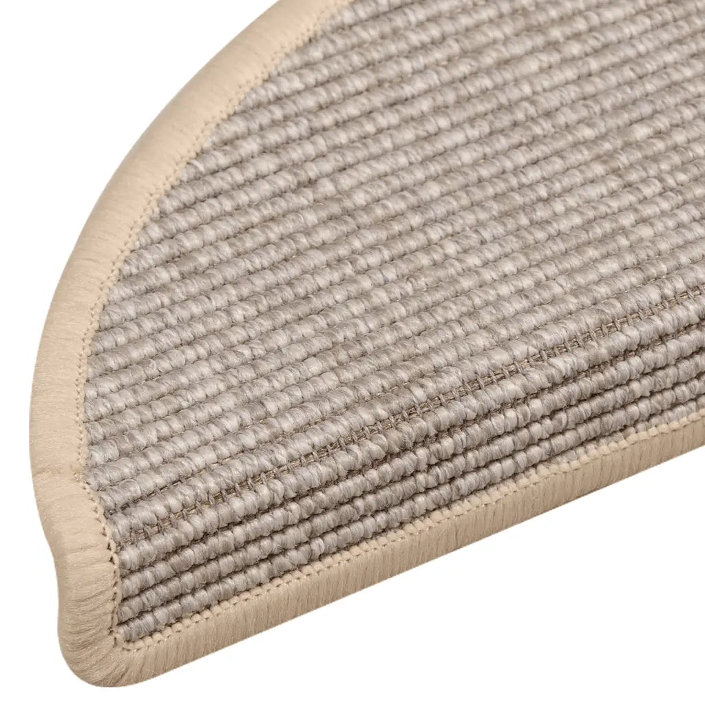 Tappetini per scale 15 pz 56x17x3 cm Argento Semicircolari 326895