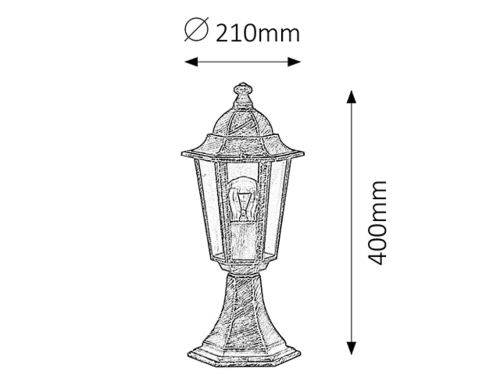 Lampada da giardino Velence oro antico E27 Rabalux 8236