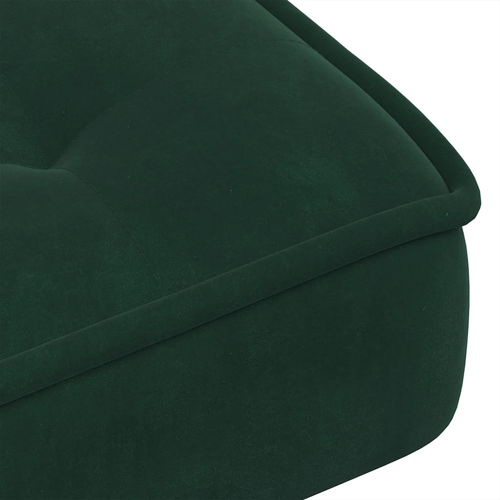Poltrona Relax con Poggiapiedi Verde Scuro in Velluto 4012329
