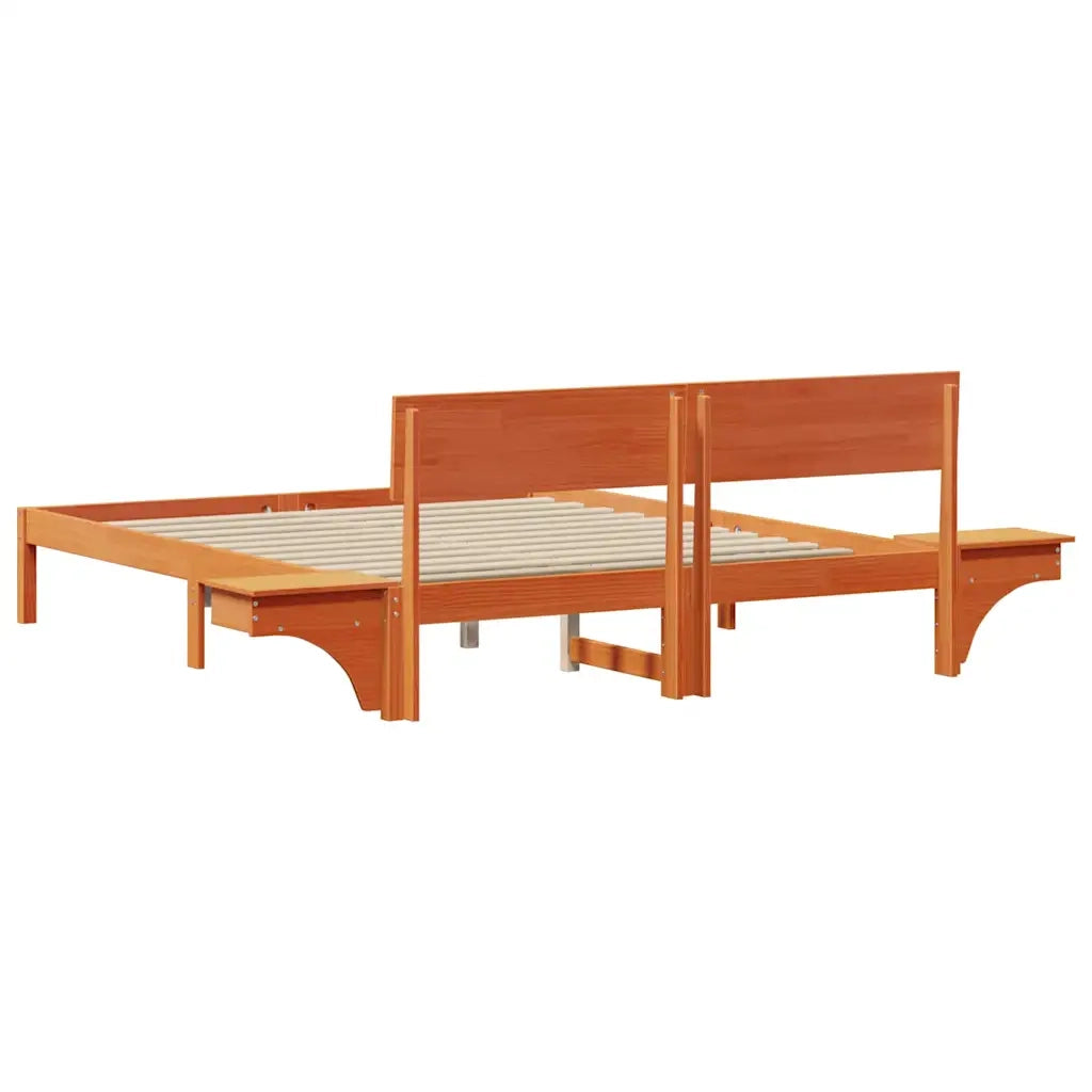 Struttura del letto Marrone cerato 150 x 200 cm Pino massello 873444