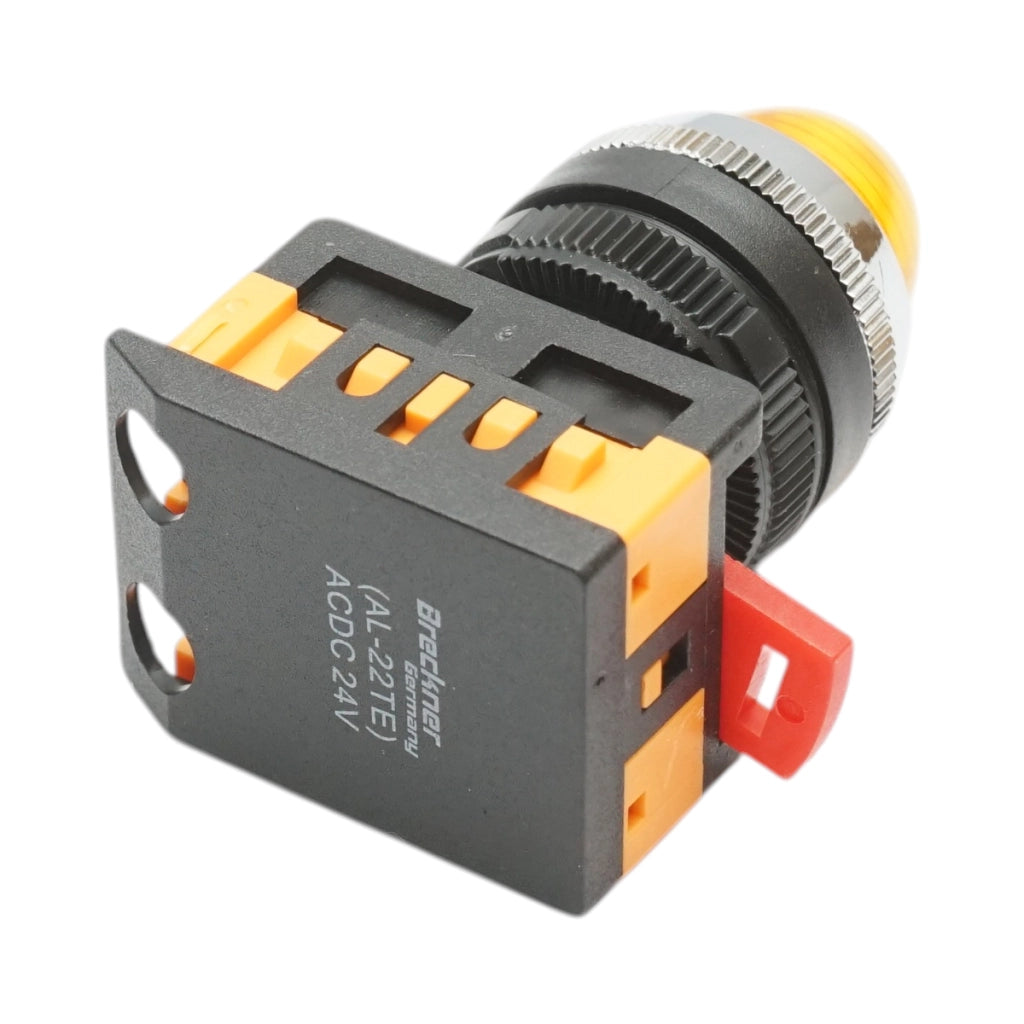 Lampada di segnalazione a LED gialla 24V AC/DC 22mm Breckner Germany