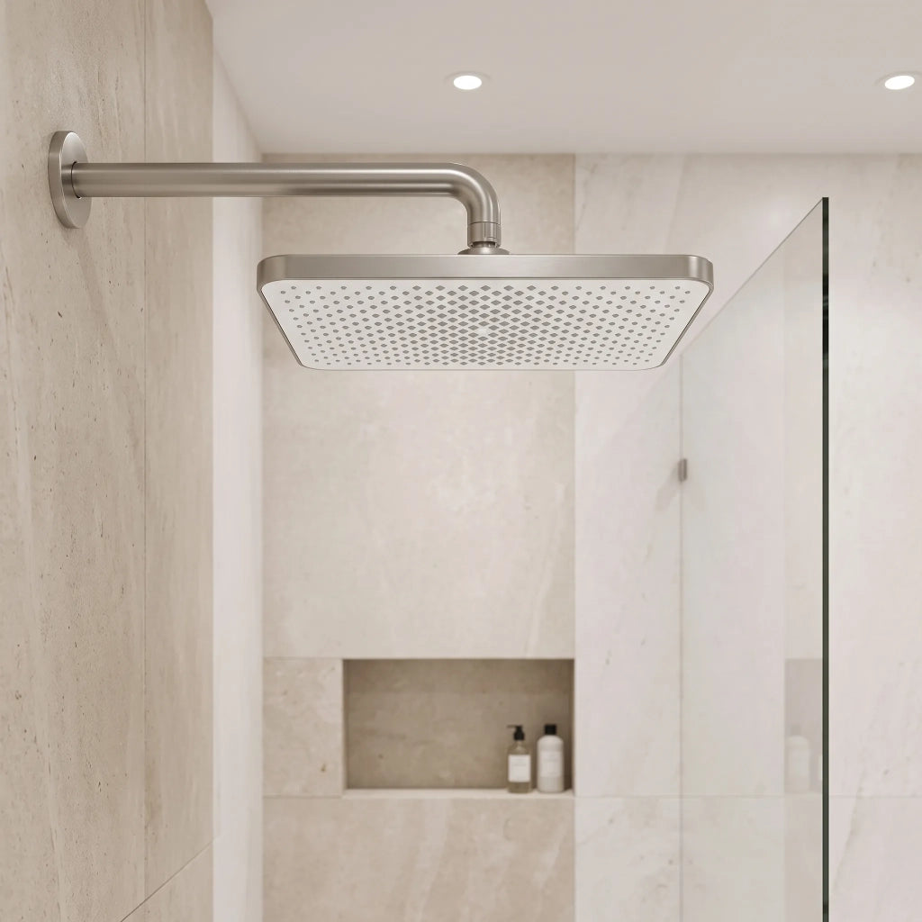 Soffione Doccia Rettangolare Rea Js-032 Brushed Nickel