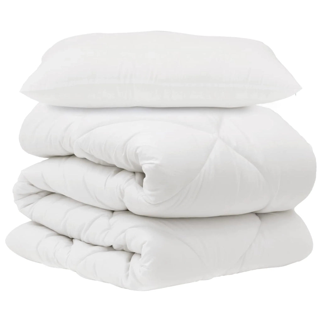 Set di Piumoni con cuscino 2 pcs Bianco Microfibra 3376726