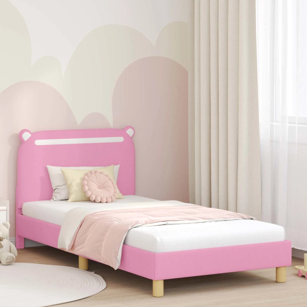 Struttura letto bambini con testata-Giroletto per bambini Rosa 80 x 200 cm Tessuto 366900