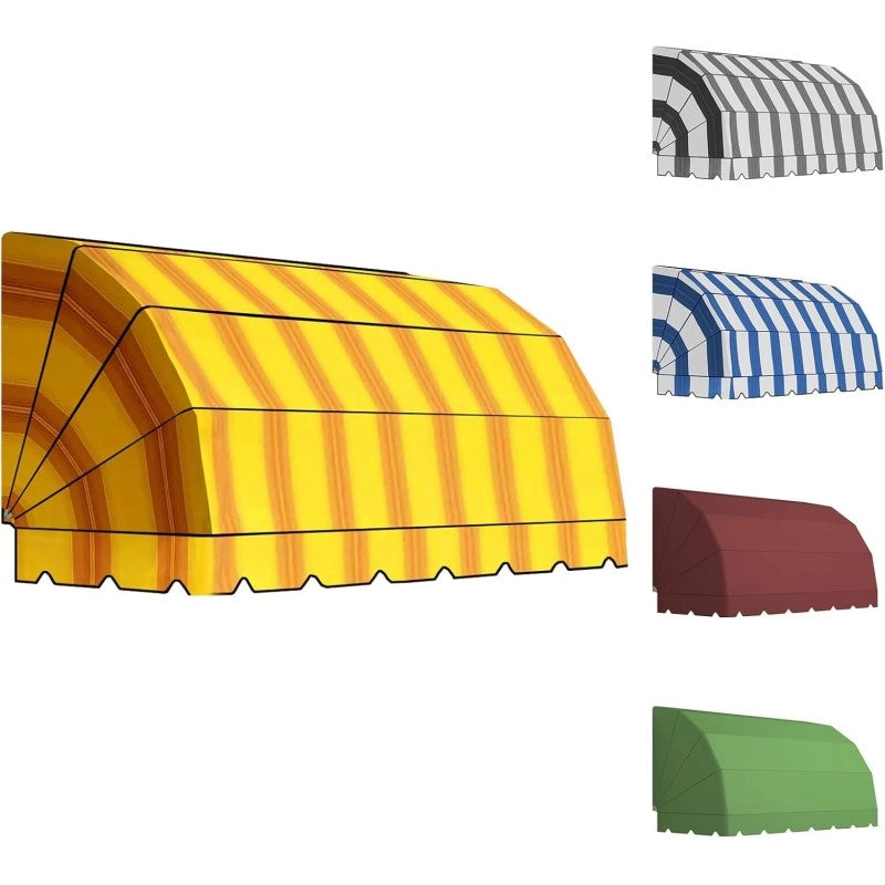Tenda Sole Cappottina 4 Raggi, Tessuto Tempotest Parà Bianco 15, Larghezza 2,50 x Sporgenza 0,80, UV-Resistente, Impermeabile - Giardino, Balcone