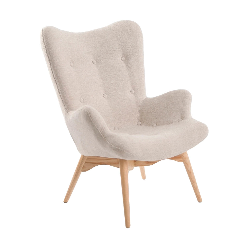 Poltrona in tessuto beige
