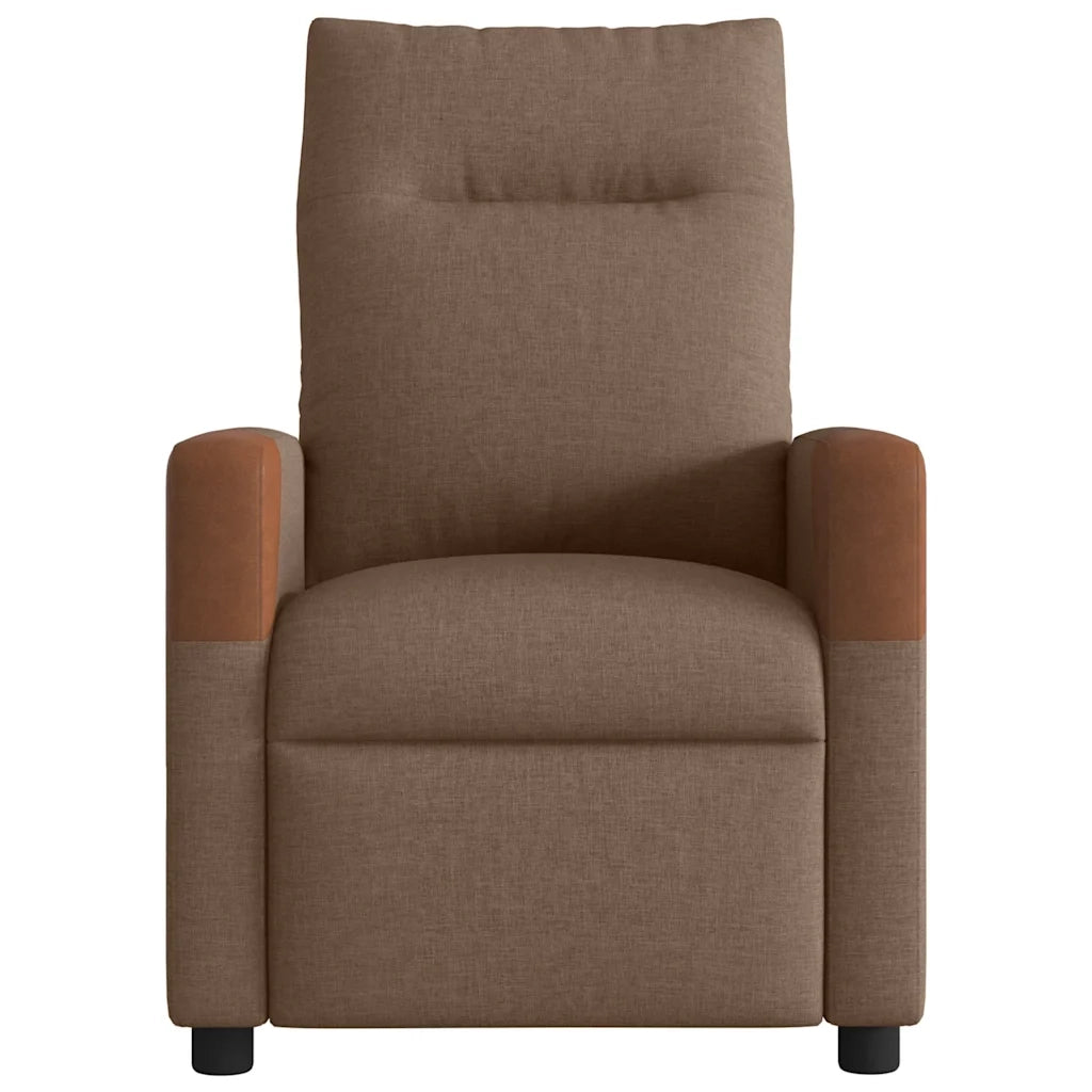 Poltrona Reclinabile in Tessuto Marrone 4104812