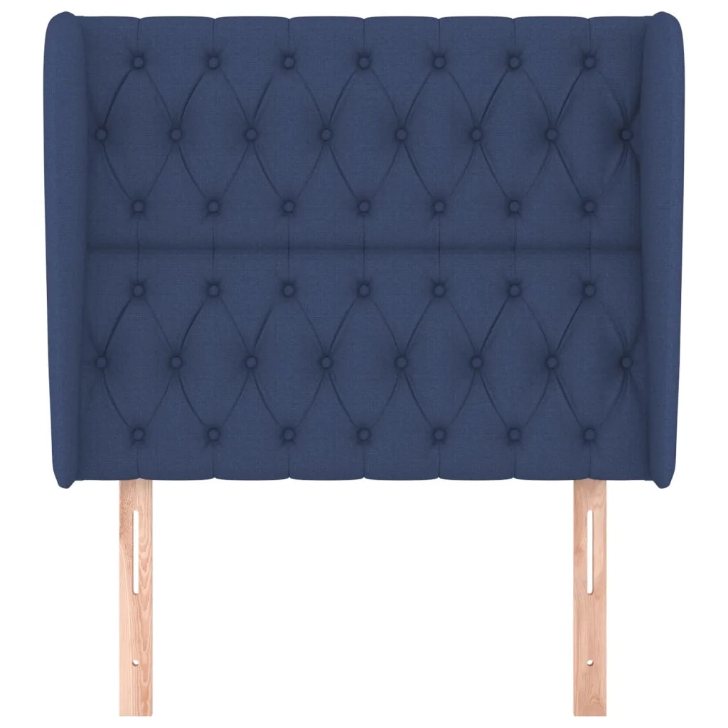 Testiera ad Orecchio Blu 93x23x118/128 cm in Tessuto 3118280