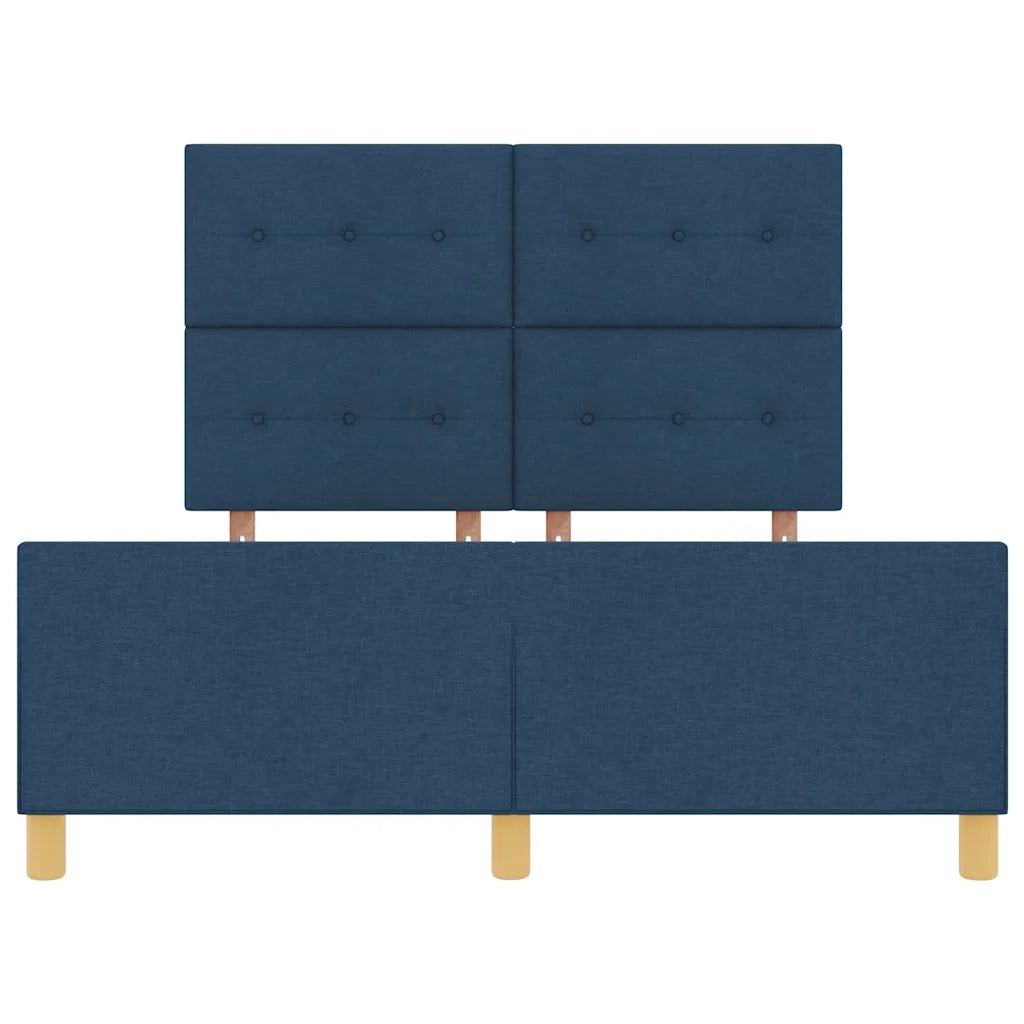 Letto matrimoniale | Letto per adulti | Struttura del letto con testiera Blu 140 x 200 cm Tessuto
