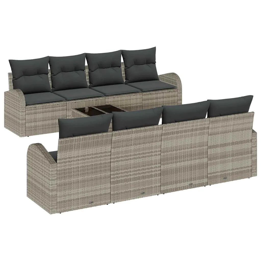 Set Divano da Giardino Grigio chiaro 55 x 55 x 37 cm polyrattan 3345972
