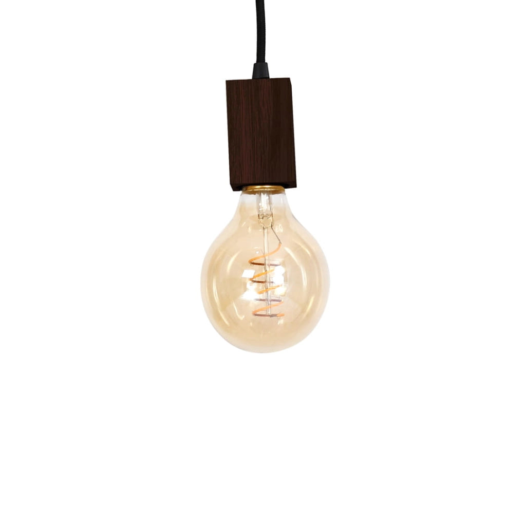Lampadario JACK Milagro 5 luci E27 legno scuro rustico
