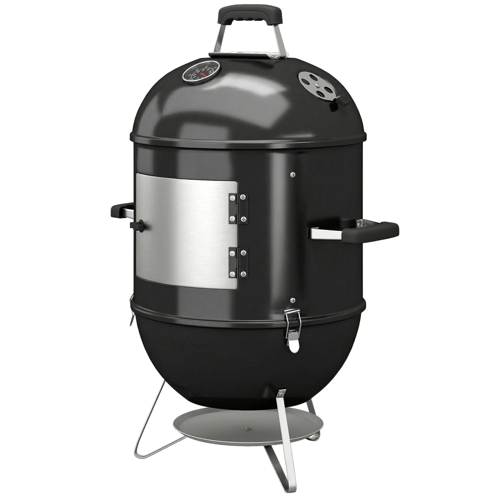 Fumoir 3 in 1 con 3 Griglie ¨C Minimal ¨C 62.5x47.5x91cm, Nero