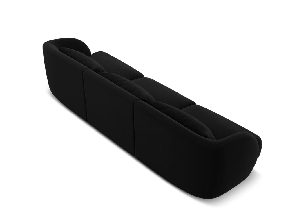 Cosmopolitan Design - Divano "Tulum" 3 posti in velluto nero 