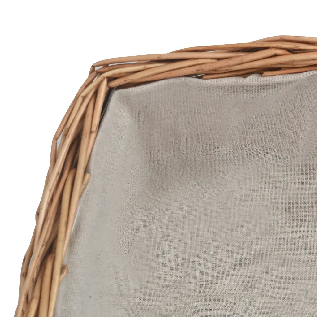 Cesta Legna da Ardere con Manico 61,5x46,5x58cm Marrone Salice CFW3516356